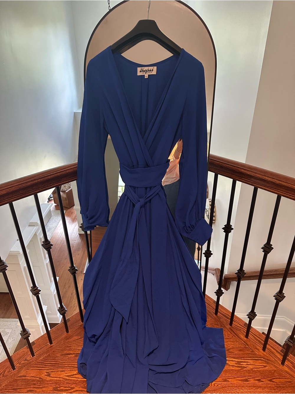 Meghan LA Cobalt Blue Wrap Maxi Dress